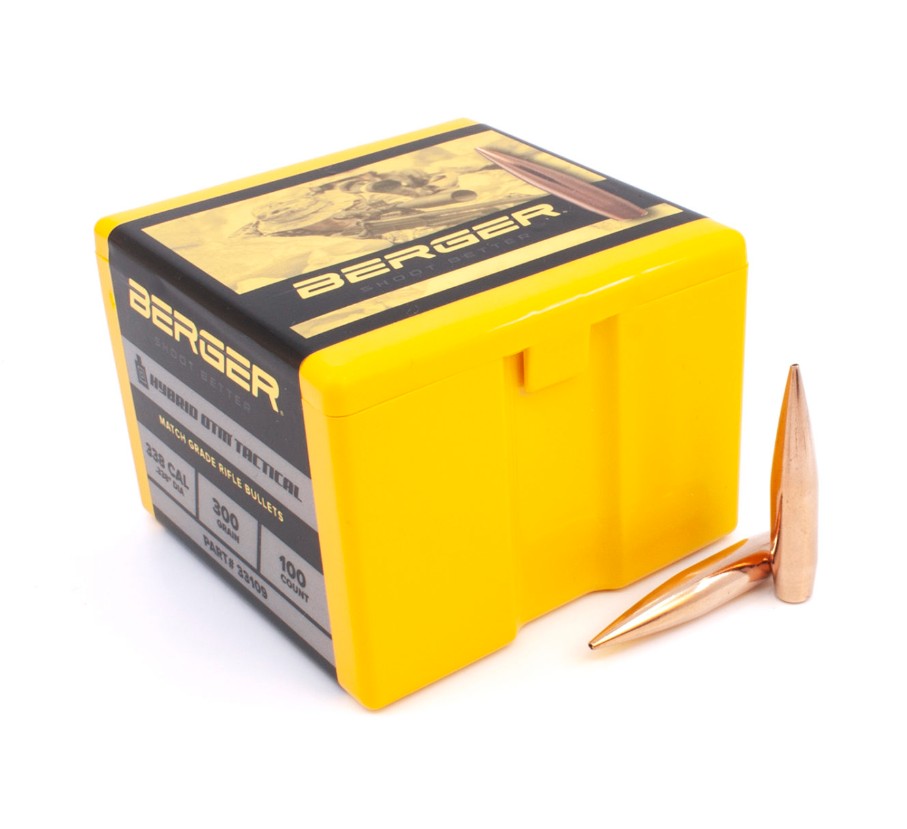 Berger Hybrid OTM (Open Tip Match) Tactical Rifle Bullets feature Bergers advanced hybrid ogive, combining tangent and secant profiles to enhance aerodynamic efficiency, reduce wind drift, and lessen sensitivity to seating depth. These bullets are competition-proven and widely favored by military and law enforcement professionals, long-range competitors, and tactical shooters for range, target, and tactical use. Manufactured with J4 Precision jackets, Hybrid OTM Tactical Rifle Bulletslike all Berger bulletsare produced with precise tolerances and exceptional construction quality.