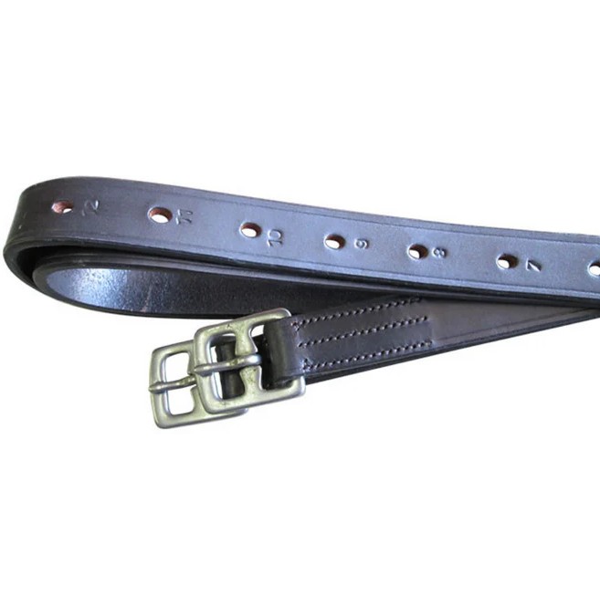 These beautifully finished stirrup leathers are crafted from quality leather that is strong, absorbs oil easily, and has minimal stretch for long-lasting reliability. They are numbered to make it easy to remember your preferred riding length and to ensure your stirrups remain equal on both sides, while the flat stainless steel buckles lie smoothly under the leg for added comfort and are designed not to rust or break.