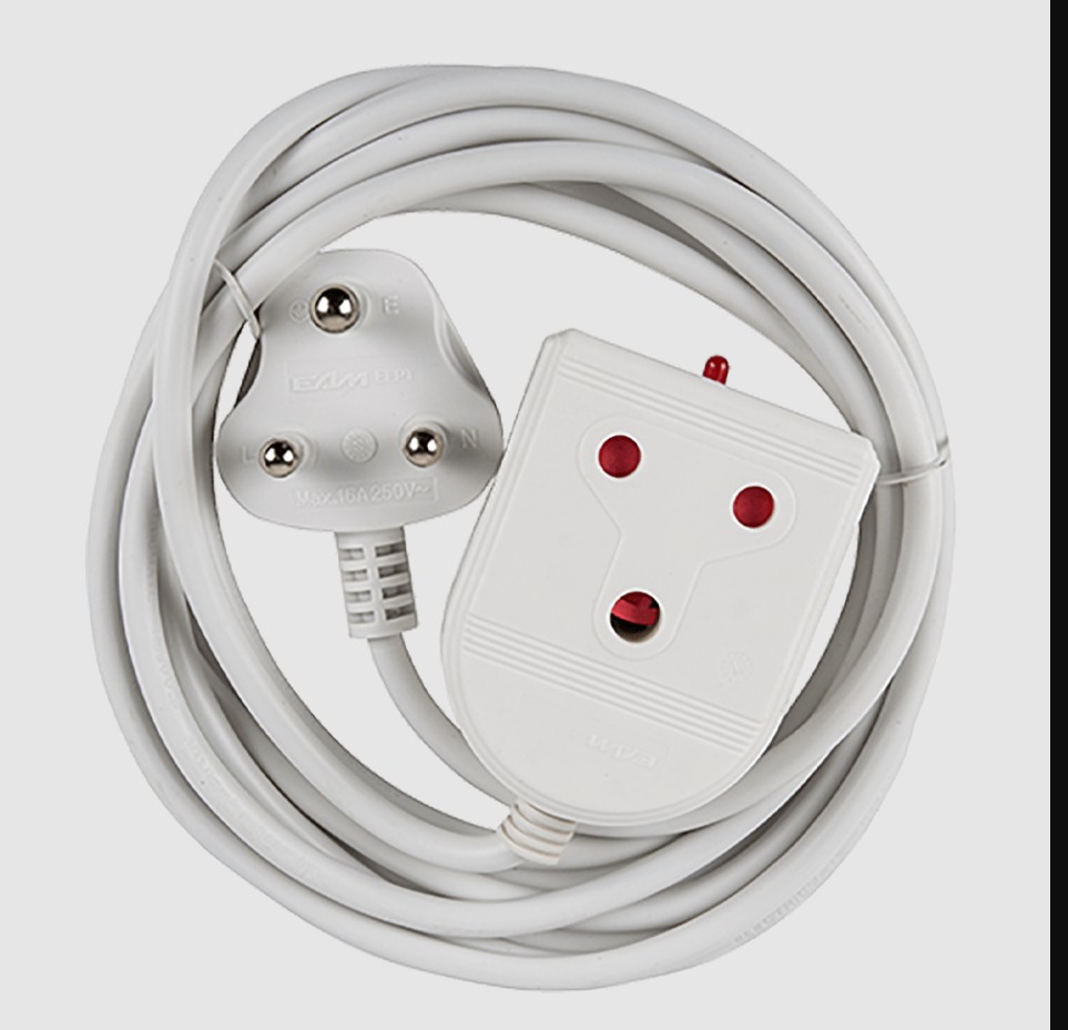 This medium-duty 16 amp extension lead is 3 meters long with a 1.5 mm² cord, featuring an LED power-on indicator and safety shutters for added protection. Suitable for use with compatible appliances such as drill machines, it comes in a white finish and sThis medium-duty 16 amp extension lead is 3 meters long with a 1.5 mm² cord, featuring an LED power-on indicator and safety shutters for added protection. Suitable for use with compatible appliances such as drill machines, it comes in a white finish and should not be overloaded.