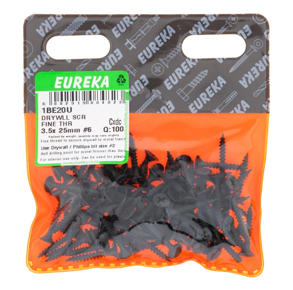 Ideal to install drywall to thinner metal substrate (Black phosphate coating for some corrosion resistance.