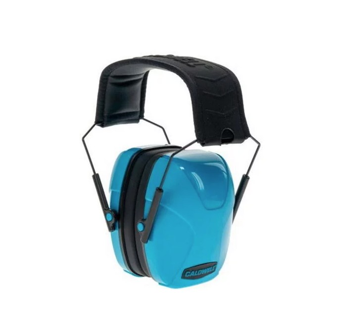 The Caldwell Youth Passive Earmuff  Neon Blue is a newly designed Passive Hearing Protection, comes with a 30dB NRR (full-sized) and 24dB NRR (low-profile and youth size) noise-cancelling rating for maximum hearing protection on and off the range. A comfortable padded headband, soft comfortable ear cushions, and uninterrupted cheek weld. These are the most comfortable passive earmuffs youll ever wear at the range. They fold to fit compactly in your range bag and come in youth, adult, and low-profile designs for every age and preference.