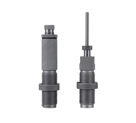 The Hornady Custom Grade New Dimension 2-Die Set is an excellent choice for dedicated reloaders, offering precision and ease of use. It includes a Full Length Sizer Die and a Seating Die, both engineered for consistent performance. The sizing die features Hornadys Zip Spindle design, with fine threads on the spindle and collet that prevent slippage and make adjustments quick and secure. The seating die incorporates a floating bullet alignment sleeve and stem, which help align the bullet and case before seating to enhance accuracy. It also applies a roll crimp to firmly secure the bullet in place. The entire set is conveniently packaged in a durable plastic storage box and includes two Sure-Loc rings for reliable die positioning.
