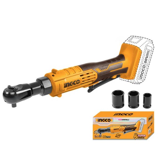 The Ingco 20V PS+ 3P Ratchet Driver delivers powerful and precise torque of up to 65?Nm, making it ideal for fastening and loosening bolts in automotive, construction, and workshop applications. Powered by a 20V lithium-ion battery (sold separately), this cordless tool provides portability and ease of use without sacrificing performance. The kit typically includes the ratchet driver, compatible battery, charger, and a selection of sockets or bits, all neatly organized in a compact carry case for convenient storage and transport, making it a versatile and reliable addition to any professional or DIY toolkit.