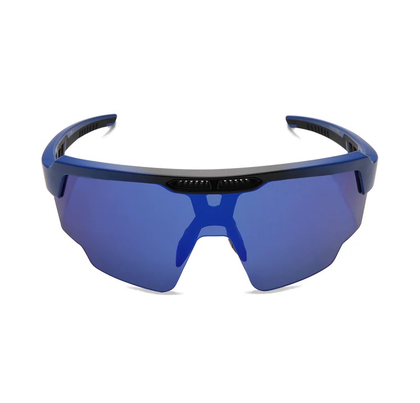 The Soft Touch Matt Dark Blue Raptor sunglasses feature a sleek, wraparound design that blends sporty performance with modern style. Built with a lightweight and durable frame, the soft-touch matte finish enhances grip and comfort for all-day wear. The lenses provide reliable protection against sunlight and glare, making them well-suited for outdoor activities such as driving, cycling, or general recreation. With their secure fit and contemporary look, these sunglasses offer both practicality and stylish appeal.
