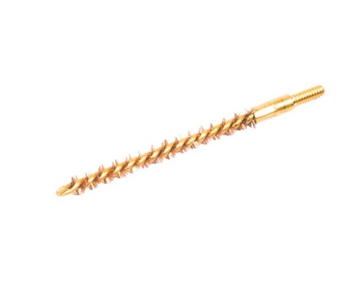 This .22 / .223 Cal / 5.56mm bronze bore brush features a #8-32 thread, rugged brass core & stiff bronze bristles to attack heavy carbon build-up in your firearm. Our gun brush is a handy accessory to add to your rifle cleaning kit.