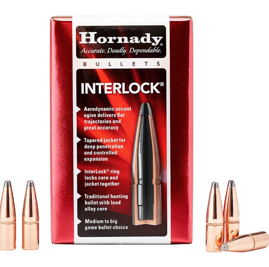 Our traditional line of bullets feature exposed lead tips for controlled expansion and hard?hitting terminal performance. Most have our pioneering secant ogive design  one of the most ballistically efficient profiles ever developed (see diagram to right). Most feature our exclusive InterLock® design  a raised ring inside the jacket that is embedded in the bullets core that keeps the core and jacket locked together during expansion to retain mass and energy.