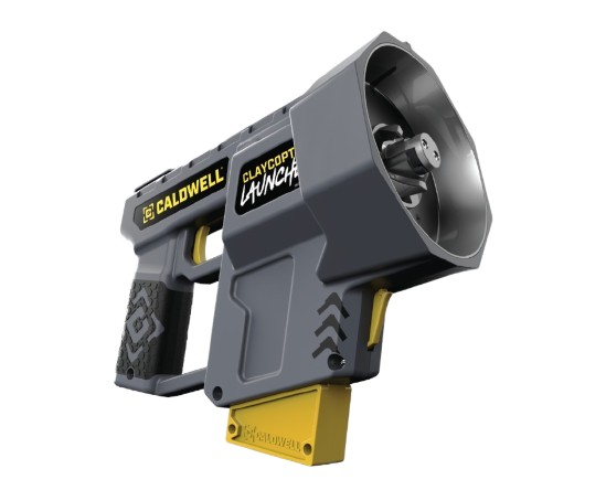 The Caldwell ClayCopter Handheld Launcher is a portable device designed to provide an engaging and dynamic target shooting experience. Compact and easy to handle, it launches ClayCopter targets for interactive practice, making it suitable for both recreational shooting and skill development. Its lightweight, ergonomic design supports convenient transport and quick setup in the field, while its durable construction ensures reliable performance during repeated use. Overall, it offers a simple and effective way to enhance shooting practice with moving aerial targets.