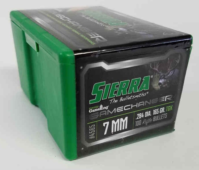 The Sierra 7mm (.284) 165-grain Tipped GameKing bullets are designed to deliver reliable hunting performance and precision. Each bullet features Sierras GameChanger construction, which uses a special lead alloy core encased in a durable copper jacket to provide excellent penetration and controlled expansion across a wide range of hunting distances. The jacket wall thickness is carefully optimized to manage expansion while helping the bullet retain weight for deeper penetration. A polymer tip sits above an open cavity that allows the lead core to expand rapidly upon impact. The bullet also incorporates a tuned ogive that provides an industry-leading ballistic coefficient, while the boat-tail base enhances stability in flight and improves accuracy. These components are intended for reloading purposes and are not loaded ammunition.