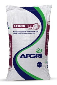 The Econotech 55 Meal 40kg is a complete feed designed for cattle, particularly suitable for those on low-quality grazing or roughages. It provides optimal quantities of quality protein, NPN, minerals, and trace minerals, ensuring economic utilization of low-quality roughages. This feed helps maintain body condition and supports reproduction, making it ideal for cattle and sheep.