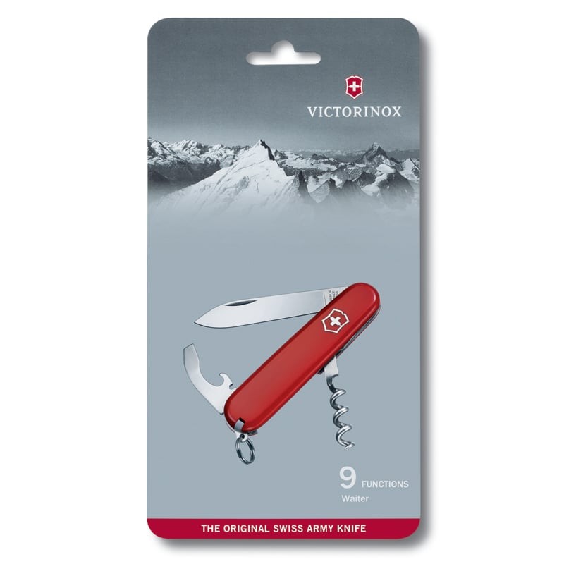 The Victorinox Waiter Pocket Knife is a compact and lightweight everyday carry tool designed for practicality and convenience. It features a slim profile and includes essential functions suited for daily use, all housed in a durable, easy-to-carry design. Ideal for pocket carry, it is packaged in a small retail box that protects the knife while keeping the presentation neat and minimal, making it suitable for gifting or retail display.