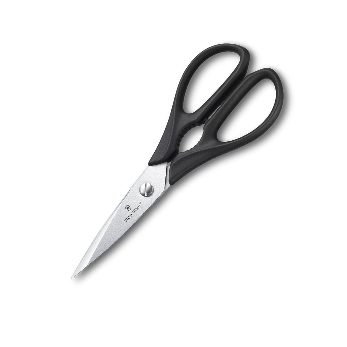 This versatile kitchen tool is designed to easily open screw-cap jars and efficiently crack nuts with minimal effort. The kitchen shears feature micro-serrated edges for improved grip and cutting precision, making them suitable for a variety of food preparation tasks. Built with durable stainless steel blades and strong, unbreakable synthetic handles, they offer long-lasting performance, reliability, and ease of use in any kitchen.