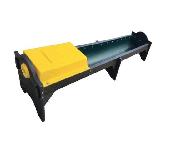 The Sheep Water Trough 2 m (Trogtek) is a durable livestock drinking trough designed for sheep, measuring approximately 2000 mm in length, 240 mm in width, and 300 mm in height, with a depth of around 180 mm. It has a water capacity of about 90 litres.