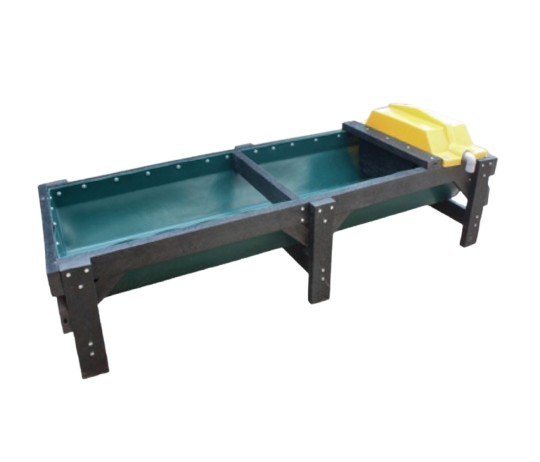 40mm inlet. Capacity 300lt. 40mm float valve included. Height 500mm The cattle water trough is a 2-metre unit designed for livestock use and comes fitted with a 40 mm inlet. It is supplied with a 40 mm float valve to automatically regulate and maintain a consistent water level, ensuring a reliable and steady water supply