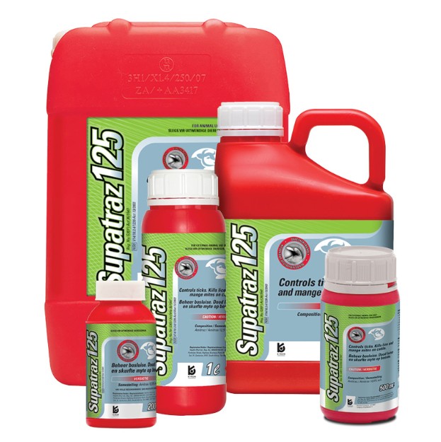 Controls ticks. Kills lice and mange mites on cattle. Oxpecker compatible.