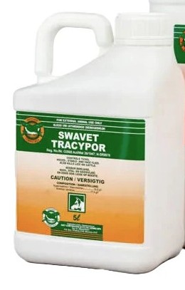 This product is used for the control of ticks, house flies, stable flies, and face flies, and it is also effective in killing lice on cattle. It should be used strictly as directed and is intended for external use only. The container must be shaken well before application and protected from extreme heat and cold. For cattle, the recommended dosage is 10 ml per 100 kg of live body mass, applied along the midline of the back. Application should be carried out using a suitable applicator, ensuring coverage from the head to the tail. Treatment should be repeated weekly for three weeks, after which further treatment should be based on the level of infestation or challenge.