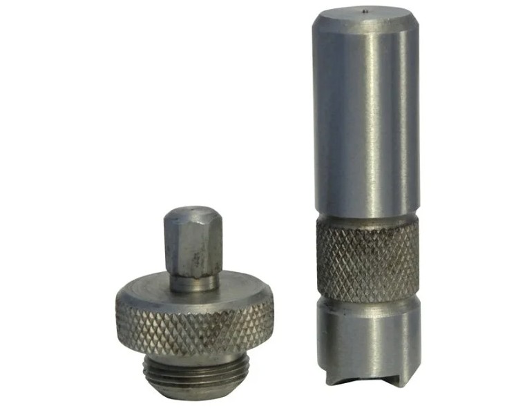 Use the Lee Cutter and Lock Stud with the Case Length Gauge & Shell Holder to trim cases. Can be used by hand or with an electric drill. Works on all brass less than .475 base diameter. If you are looking for trimming cases with a base diameter larger than .475. order the large cutter and lock stud.