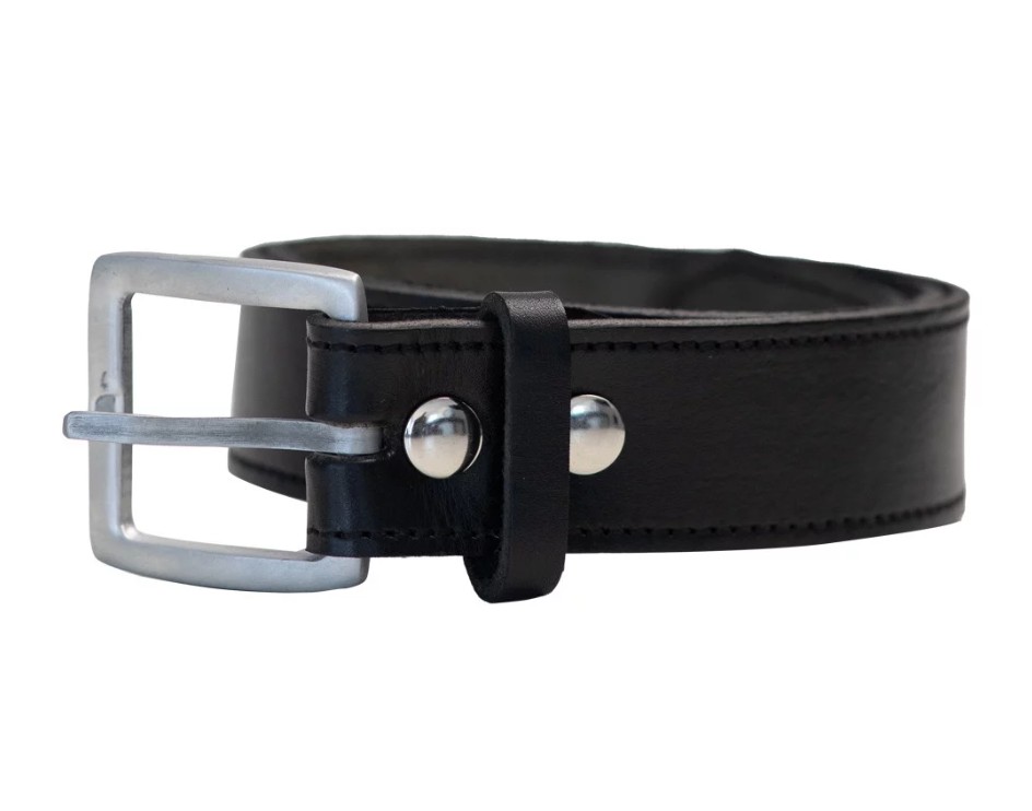 Stevenson Hamilton Leather Belt, Black