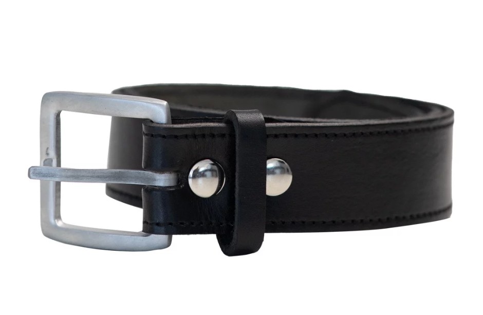Stevenson Hamilton Leather Belt, Black