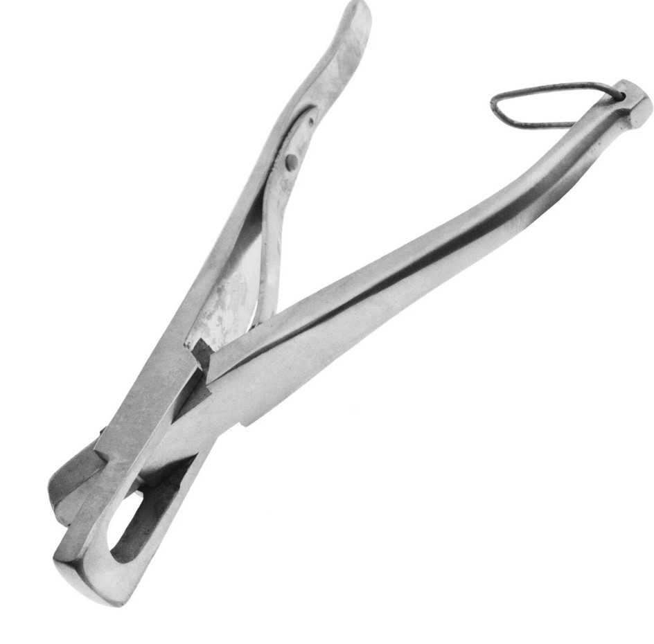 Practical tool used for livestock identification by creating notches in the ears of animals.