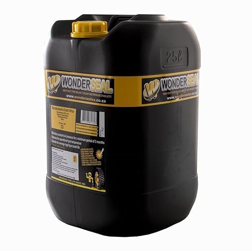 Wonderseal Tubeless Tyre Sealant is your go to solution for keeping your tires rolling smoothly on the road. This 25 liter can of sealant offers a water-based liquid chemical formula that effortlessly pumps into heavy-duty tires through the valve stem. It's a versatile porosity sealer suitable for a range of vehicles including lawnmowers, safari vehicles, golf carts, bicycles, trailers and more, ensuring you stay on track wherever your adventures take you. Designed to keep you rolling on the road. Water based liquid chemical formulation. Helps to prevent slow punctures and leaks. Easily pumped into heavy duty tires via valve stem. Suitable for various vehicles lawnmowers, safari vehicles, golf carts.