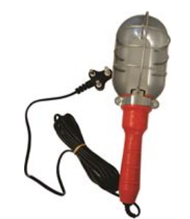 A portable 220V lead light, which is SABS approved for safety, providing bright illumination where needed.