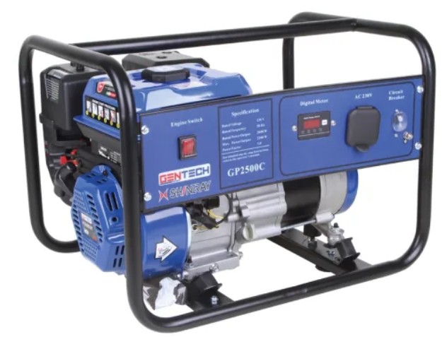 PLEASE NOTE: Clearance Stock - Limited Stock Available, first come first serve. Generator Contractor Design Gentech Pull Start 2.2kVA