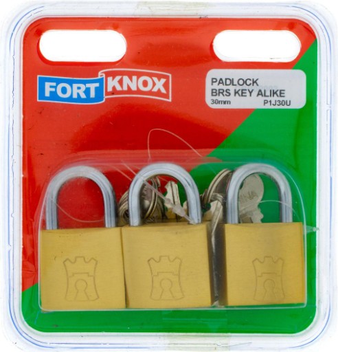 Key alike brass padlocks.