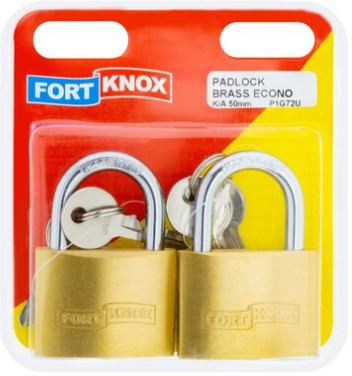 Brass economy padlock key alike.