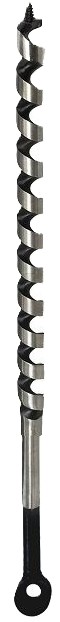Long wood bit for drilling by hand when power is not available.