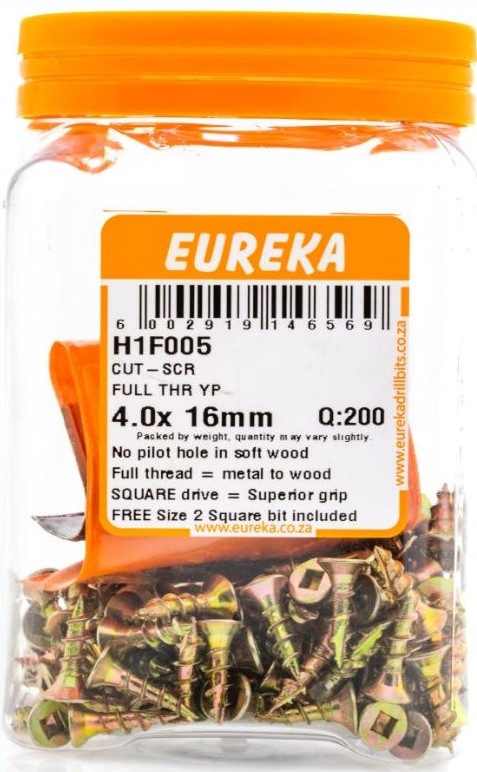 Cut-Screws full thread are ideal for joining metal to wood.