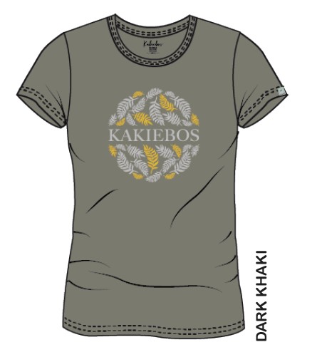 Tee Ladies Classic Fit S/S Dark Khaki Kakiebos