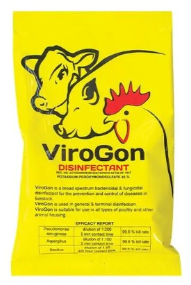 ViroGon is a broad spectrum bactericidal & fungicidal disinfectant for the prevention and control of diseases in animals.