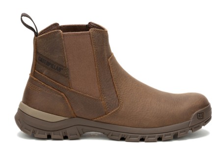 The Threshold Chelsea boot combines superior comfort and durability for everyday wear. Crafted from high-quality full-grain leather, it features a soft, breathable nylon mesh lining and a cushioned foam footbed. The fabric sock lining incorporates CLEANSPORT NXT� pro-biotic odor control technology, ensuring freshness throughout the day. The lightweight EVA midsole heel provides support, while the durable rubber outsole offers excellent traction. Strobel construction enhances flexibility and overall performance. Elevate your style with CAT�s premium leather craftsmanship.
