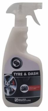 The Silver Signature Tyre & Dash Silicone Base 500ml (Trigger) is a solvent?based silicone solution designed to clean, protect, and enhance tyres and dashboards, with convenient spray?on application.
