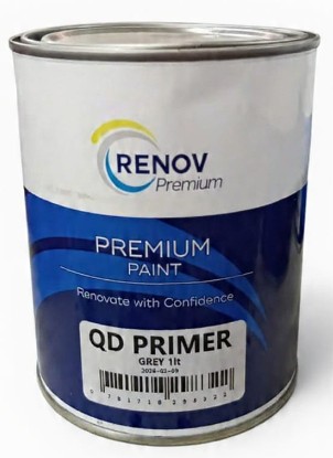 Renov QD Grey Primer is a quick?drying, rust?preventing primer designed for use on prepared steel and other metal surfaces, providing excellent adhesion and a smooth base for topcoats.