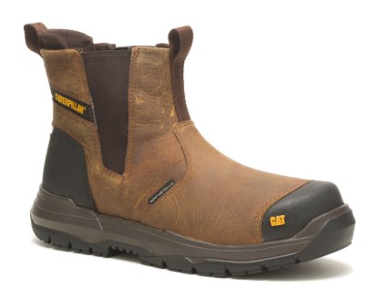 Work boot made from tumbled full grain material with 100% post industrial recycled lining, cushioned foam footbed, foam cushioning midsole, and a durable rubber outsole with extreme slip resistance. Features CLEANSPORT NXT pro-biotic odor control and cement construction.