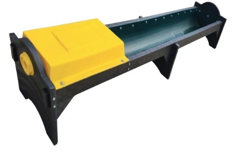 The Sheep Water Trough 2 m (Trogtek) is a durable livestock drinking trough designed for sheep, measuring approximately 2000 mm in length, 240 mm in width, and 300 mm in height, with a depth of around 180 mm. It has a water capacity of about 90 litres.