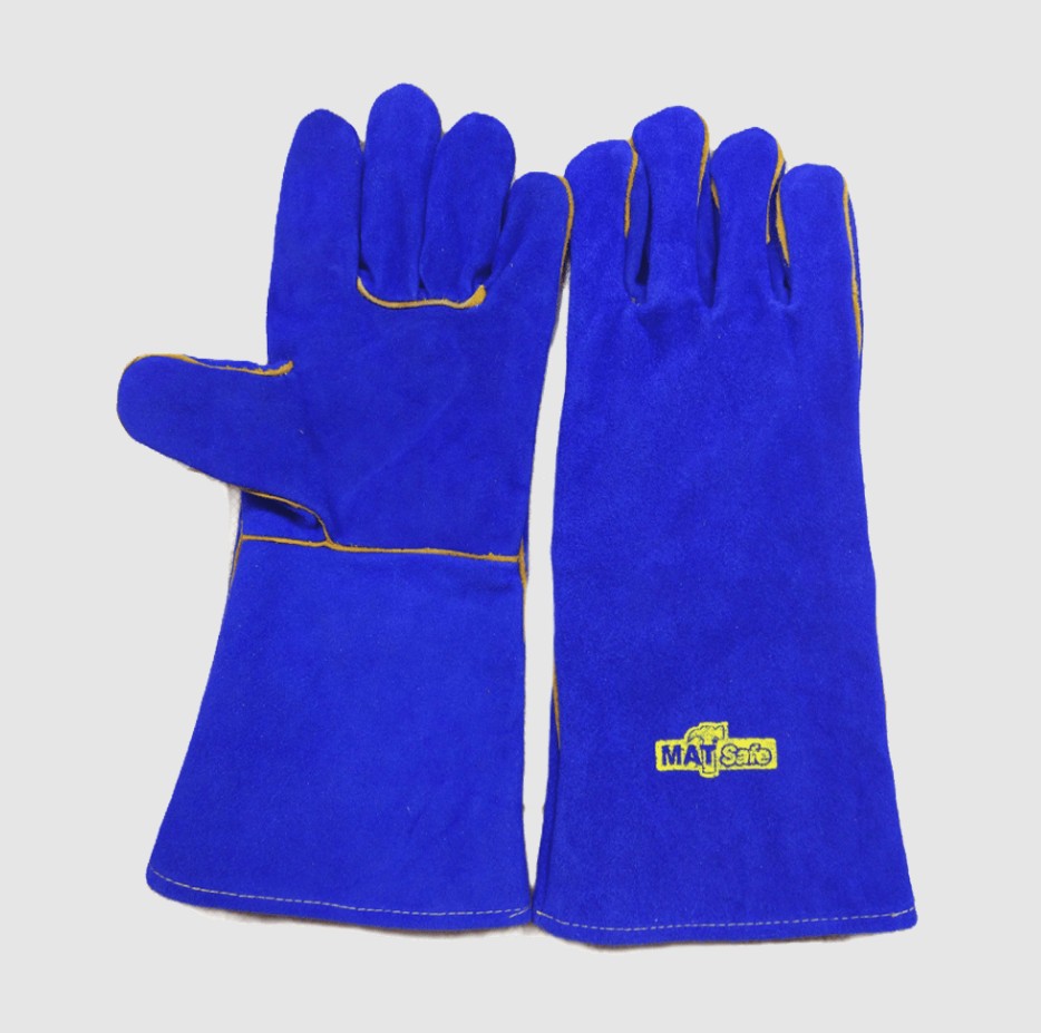 These gloves are fully lined and feature an 8-inch gauntlet cuff for enhanced protection. The gun-gut wing thumb design increases comfort and reduces gripping fatigue, while the welted seams prevent sparks from damaging the stitching. Available in one sizeThese gloves are fully lined and feature an 8-inch gauntlet cuff for enhanced protection. The gun-gut wing thumb design increases comfort and reduces gripping fatigue, while the welted seams prevent sparks from damaging the stitching. Available in one size that fits all, these gloves offer reliable protection against excessive heat.