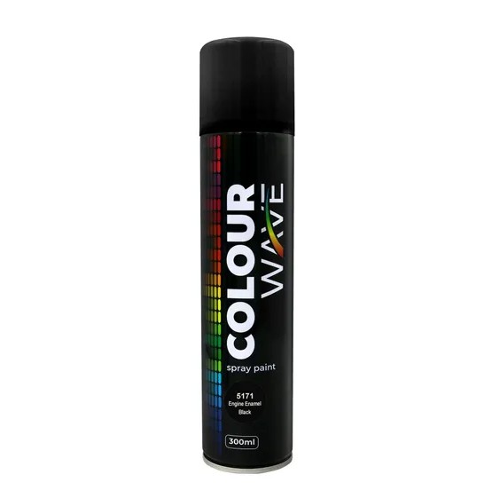Revamp your tools and engine components with the Colourwave Spray Paint Engine Enamel in Gloss Black (300ml). This durable engine enamel spray is designed for applications where long-lasting protection and a professional finish are essential. Ideal for use on tools and engine parts, it provides a tough, glossy coating that enhances appearance while offering reliable durability.
