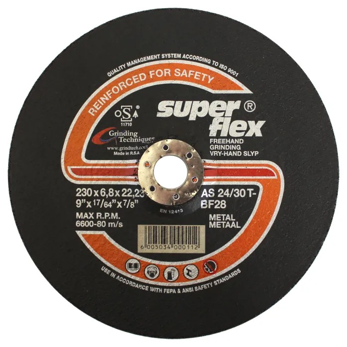 Superflex Steel Grinding Disc 230x6.8x22.23mm