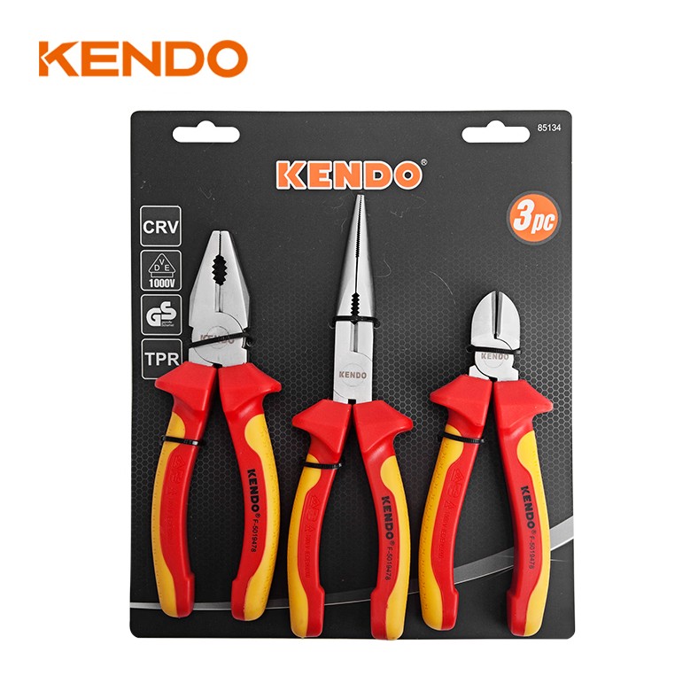 Plier Kendo Combination Diagonal Long Nose 3 Piece