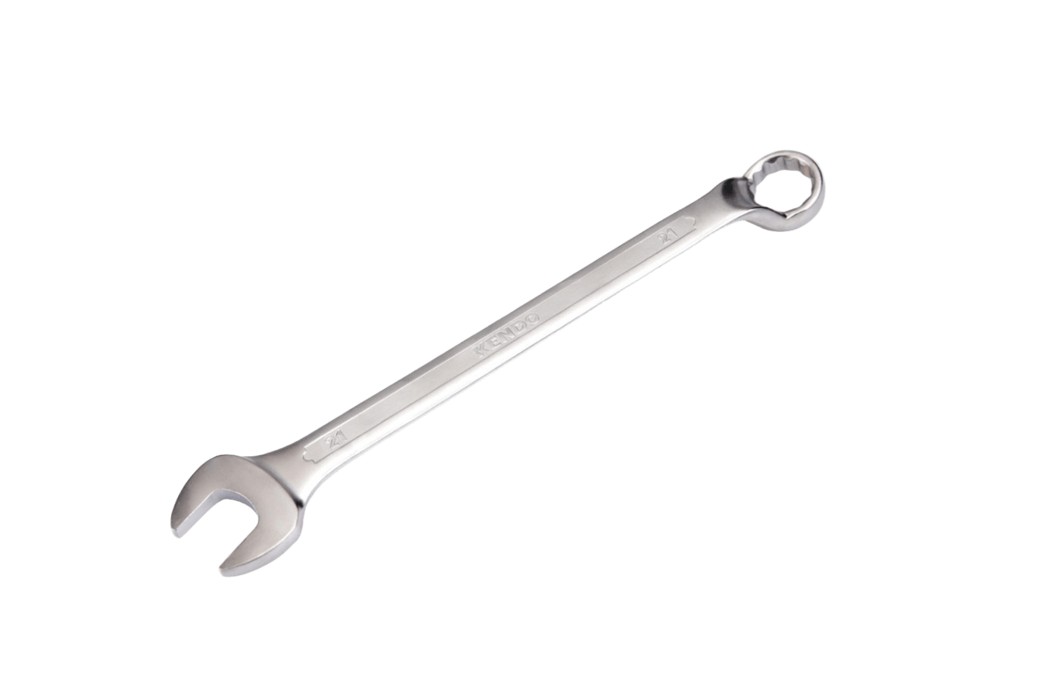This tool is crafted from high-quality forged Chrome Vanadium (Cr-V) steel and features a 15� offset in line with DIN standards for precise and effective use. The satin chrome plating protects against corrosion, ensuring durability and long-lasting performance.