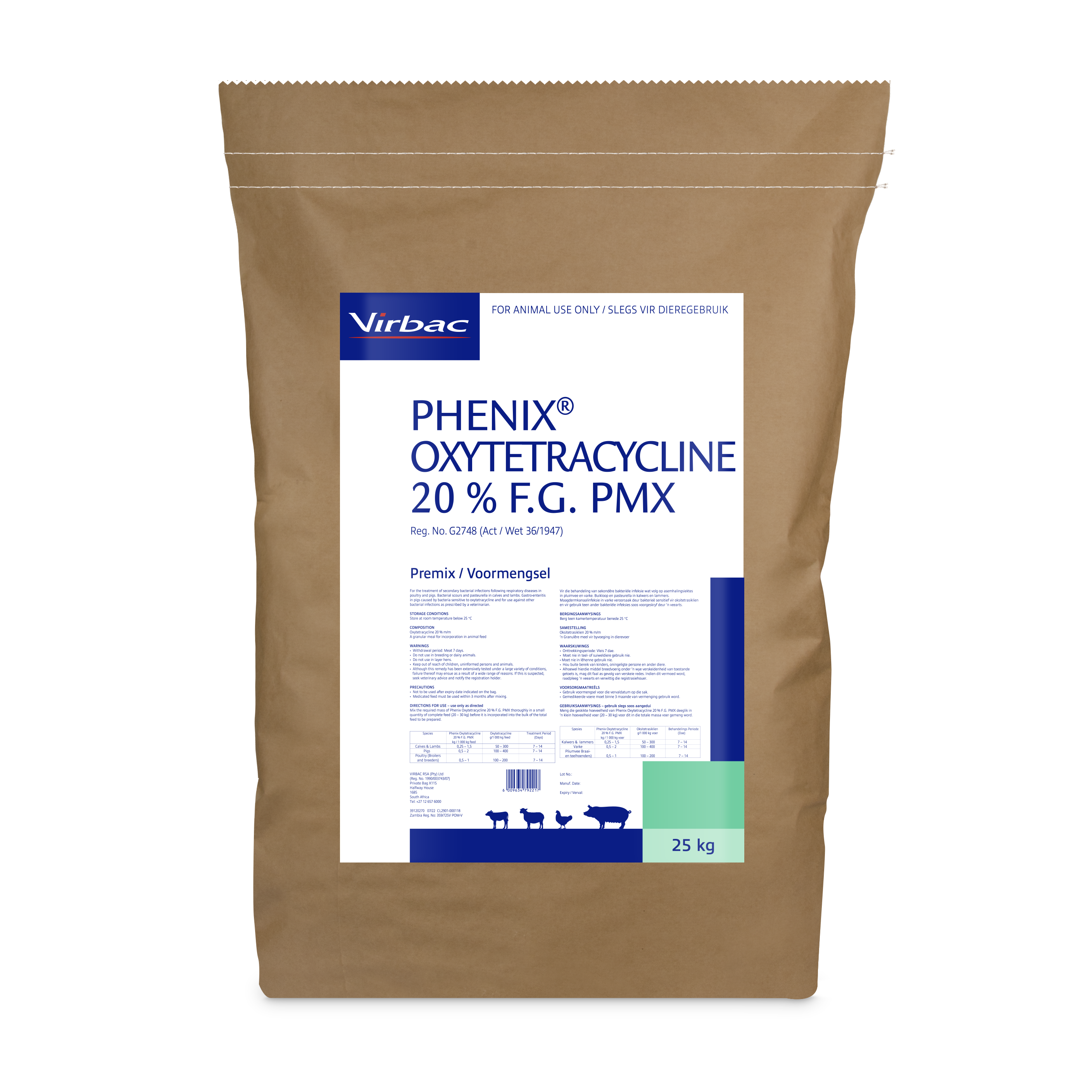 For the treatment of secondary bacterial infections following respiratory diseases in poultry and for pigs. Bacterial scours and pasteurella in calves and lambs. Gastoenteritis in pigs caused by bacteria sensitive to oxytetracycline and for the use against other bacterial infections as prescribed by a veterinarian
