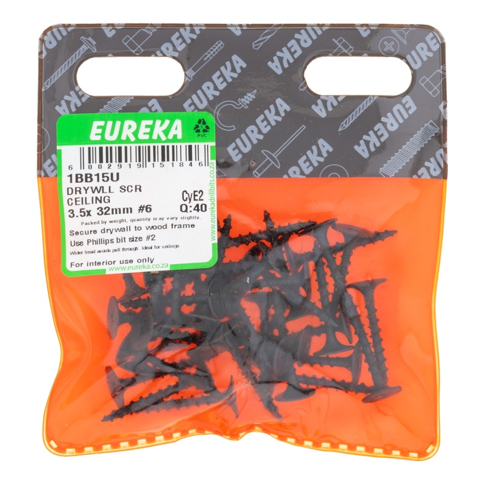 Drywall screw with larger head. Larger head reduces chance for pulling through the board. For use on wood substrate.