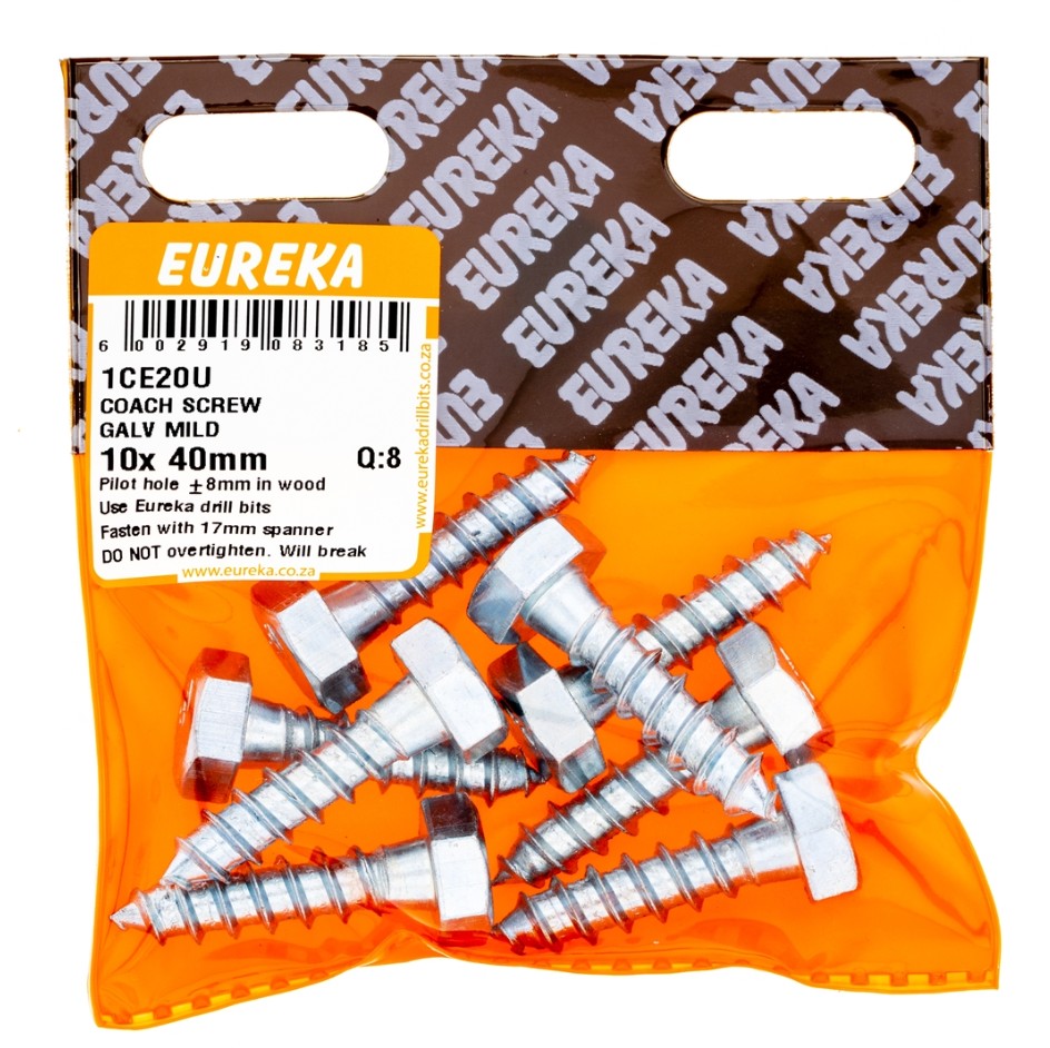 Coach screws, also known as lag screws, are heavy-duty fasteners designed for securing large, heavy objects to wood or masonry.They feature a hexagonal head for easy turning with a wrench or socket, and a thick, coarse threaded shank for strong holding power.Made from high-quality steel and galvanized for corrosion resistance, coach screws are ideal for outdoor applications such as fastening timber beams, posts, and heavy-duty hardware.