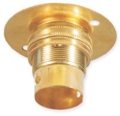 The Brass Batten Holder features a standard bayonet fitting and a pre-drilled mounting shoe for easy and secure installation. Designed with a knurled brass collar for durability and a secure hold, it is SABS approved, ensuring safety, quality, and reliable performance for electrical applications.