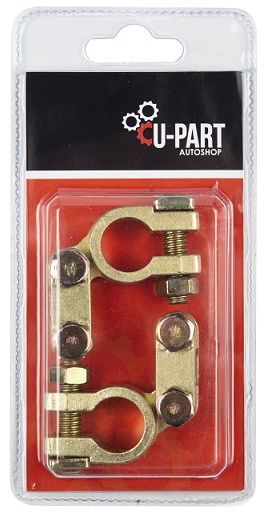 Bosch type negative terminal used to attach the wire to the terminal of the battery. Also available unpacked.