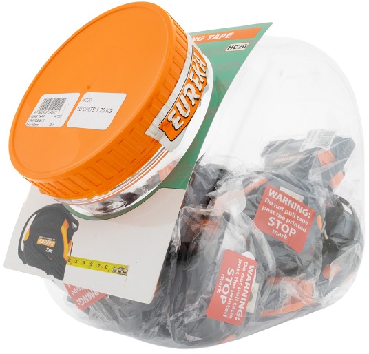 Tape Eureka Measure Orange Black 16mmx3m