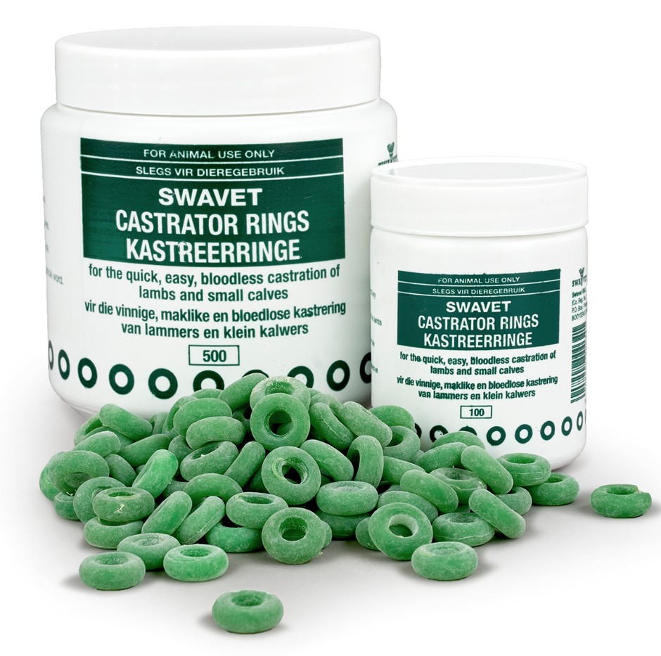 SWAVET Castrator Rings provide a quick, easy, and bloodless method for the castration of lambs and small calves. Made from high-quality pure latex, these rings ensure clean and hygienic application while supporting efficient livestock management. Imported from Australia, they are designed to deliver consistent performance and reliability, giving farmers a practical and dependable solution for routine castration.