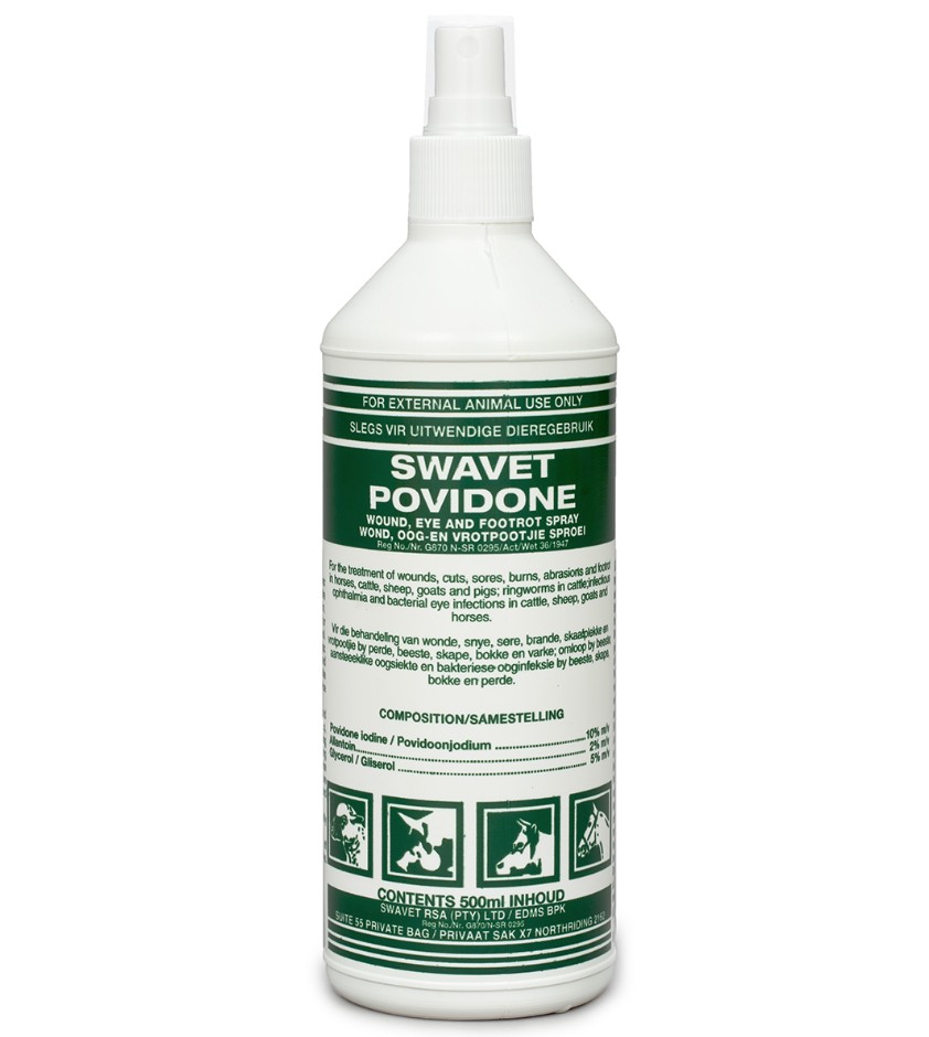 This product is indicated for the treatment of wounds, cuts, sores, burns, abrasions, and footrot in horses, cattle, sheep, goats, and pigs, as well as ringworm in cattle and infectious ophthalmia and bacterial eye infections in cattle, sheep, goats, and horses. It should be used strictly as directed, depending on the condition being treated. For wounds, cuts, sores, and abrasions, the affected area should first be cleaned and then sprayed from a distance of 15�20 cm to ensure full coverage, or alternatively dressed by applying the product generously with a brush or cotton wool after washing. In cases of footrot in cattle, sheep, goats, and pigs, the diseased area should be washed and any affected tissue trimmed, followed by spraying or pouring the product on, and where possible, the area should be covered with a dressing; treatment should be repeated once or twice daily.